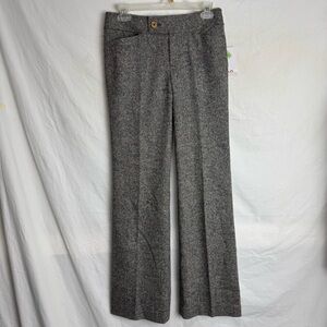 Lilly Pulitzer Wool Blend Salt & Pepper Tweed Palm Beach Fit Lined Pants  2  NWT